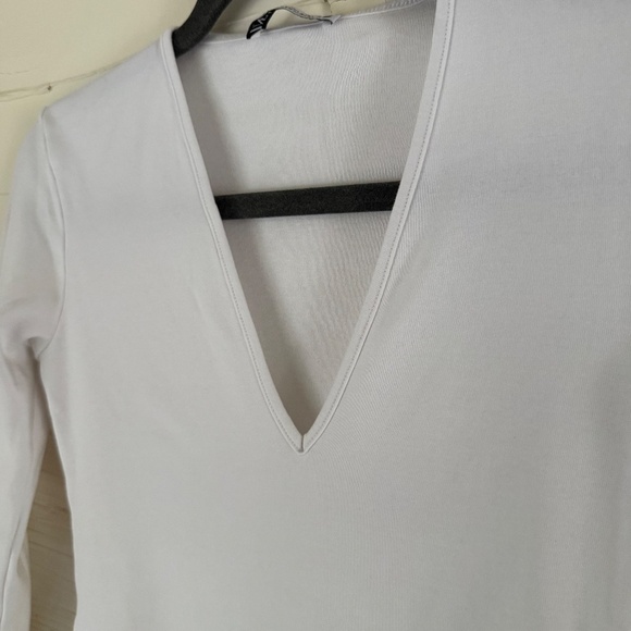 Zara V-Neck Long Sleeve Bodysuit | Size S - Picture 6 of 6